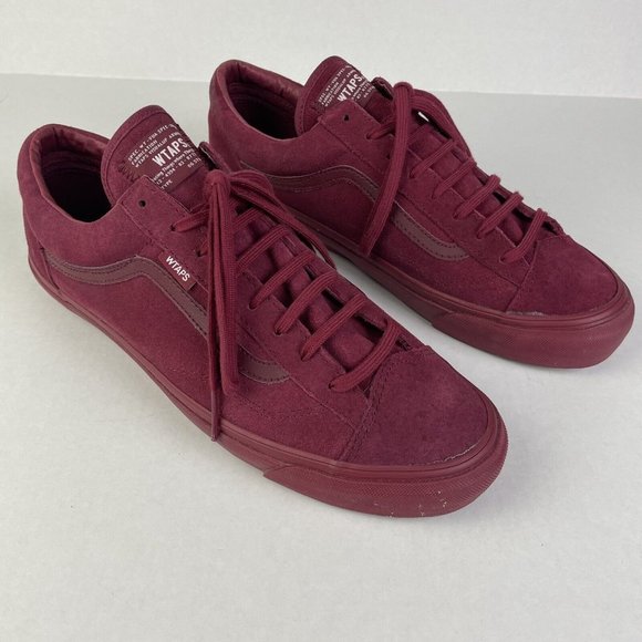 Vans X WTAPS OG Style 36 LX Burgundy‎ Men’s 11.5 EXCELLENT RARE - Picture 1 of 11